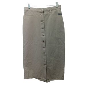 Vintage Rockies Women's Button Down Beige Midi‎ Skirt Size 11